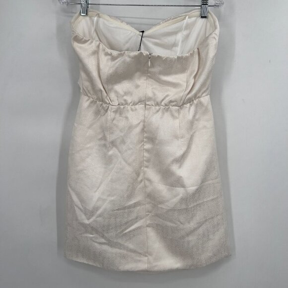 DO+BE Strapless Ruched Mini Dress Women’s L Ivory NWT - Picture 5 of 12